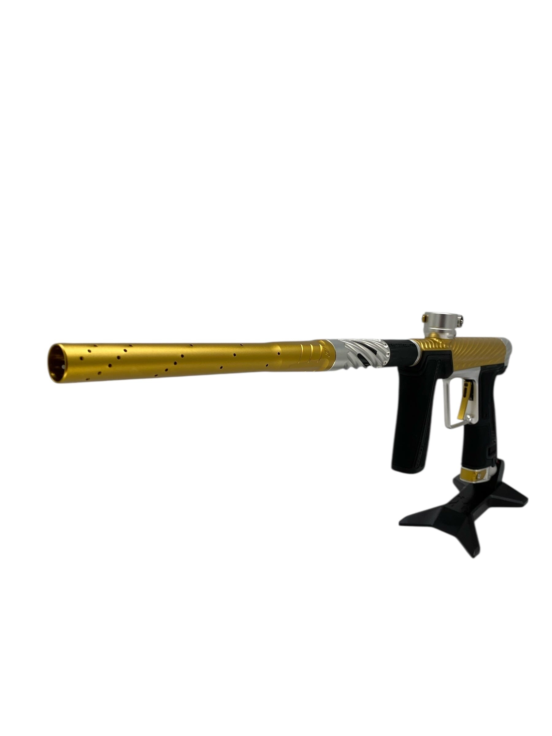 Used Planet Eclipse TWISTER Geo R5 Paintball Gun Gold/Silver Paintball Gun from CPXBrosPaintball Buy/Sell/Trade Paintball Markers, New Paintball Guns, Paintball Hoppers, Paintball Masks, and Hormesis Headbands