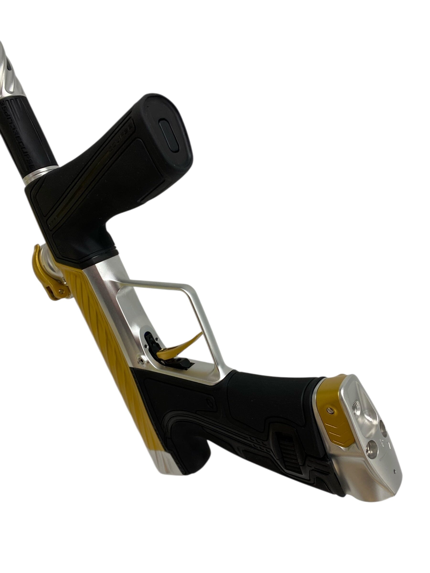 Used Planet Eclipse TWISTER Geo R5 Paintball Gun Gold/Silver Paintball Gun from CPXBrosPaintball Buy/Sell/Trade Paintball Markers, New Paintball Guns, Paintball Hoppers, Paintball Masks, and Hormesis Headbands