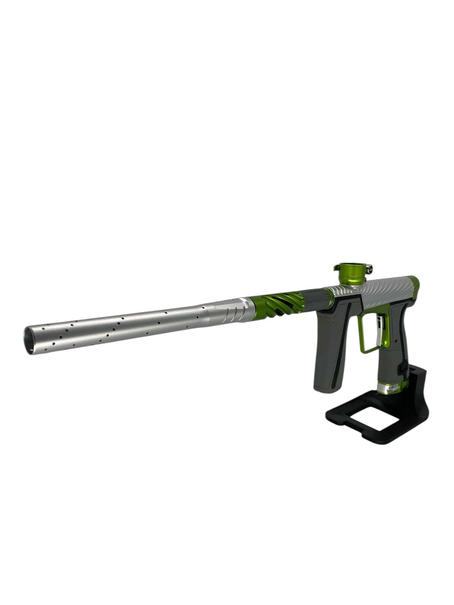 Used Planet Eclipse Twister Geo R5 Paintball Gun Silver/Green Paintball Gun from CPXBrosPaintball Buy/Sell/Trade Paintball Markers, New Paintball Guns, Paintball Hoppers, Paintball Masks, and Hormesis Headbands