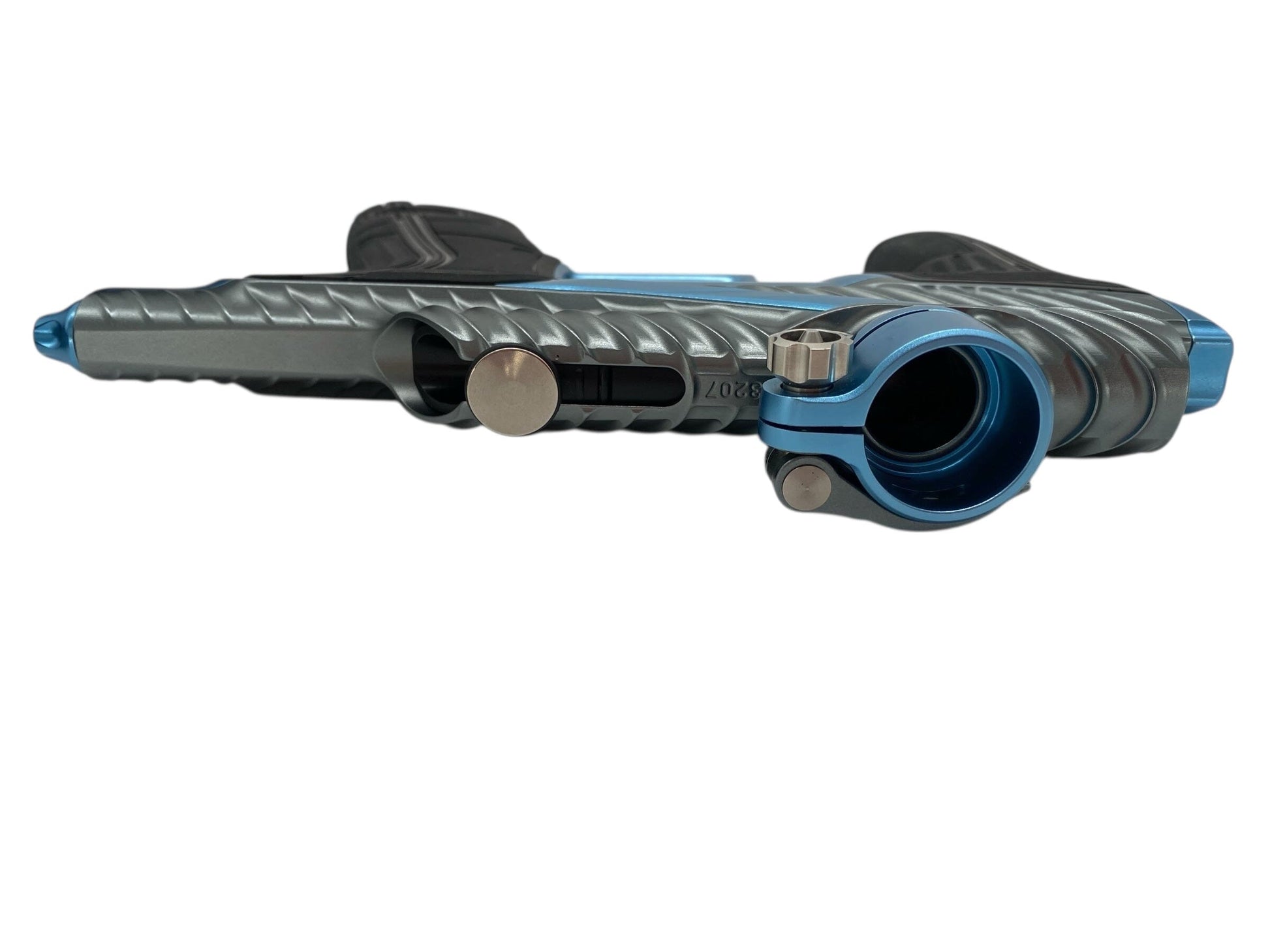 Used Planet Eclipse TWISTER Lv2 Paintball Gun Grey/Teal Paintball Gun from CPXBrosPaintball Buy/Sell/Trade Paintball Markers, New Paintball Guns, Paintball Hoppers, Paintball Masks, and Hormesis Headbands