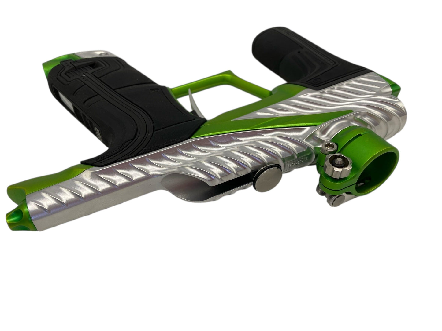 Used Planet Eclipse Twister Lv2 Paintball Gun Silver/Green Paintball Gun from CPXBrosPaintball Buy/Sell/Trade Paintball Markers, New Paintball Guns, Paintball Hoppers, Paintball Masks, and Hormesis Headbands