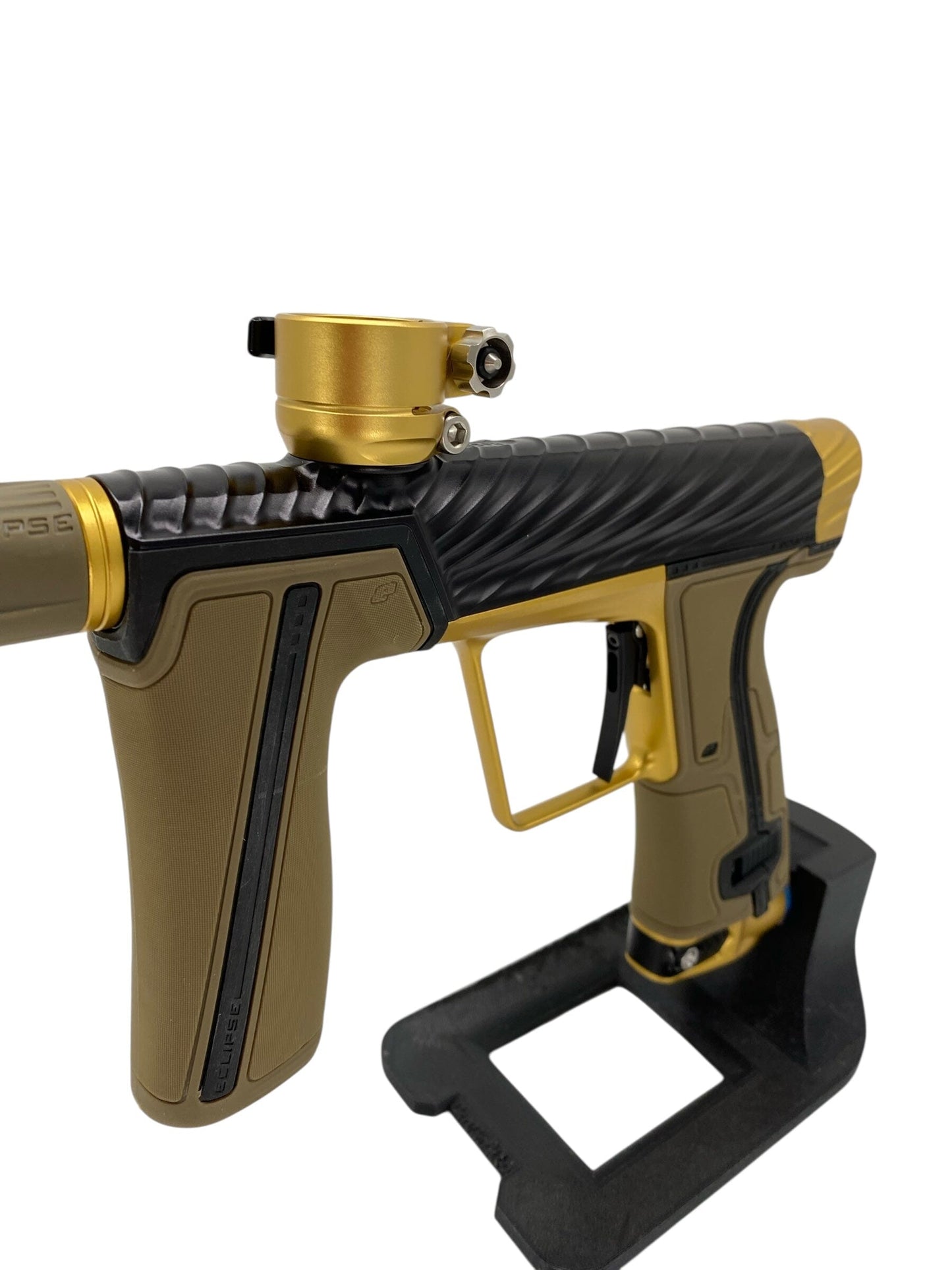 Used Planet Eclipse Twister R5 Paintball Gun Black/Gold Paintball Gun from CPXBrosPaintball Buy/Sell/Trade Paintball Markers, New Paintball Guns, Paintball Hoppers, Paintball Masks, and Hormesis Headbands