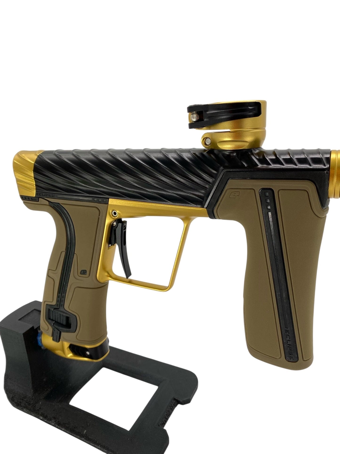 Used Planet Eclipse Twister R5 Paintball Gun Black/Gold Paintball Gun from CPXBrosPaintball Buy/Sell/Trade Paintball Markers, New Paintball Guns, Paintball Hoppers, Paintball Masks, and Hormesis Headbands