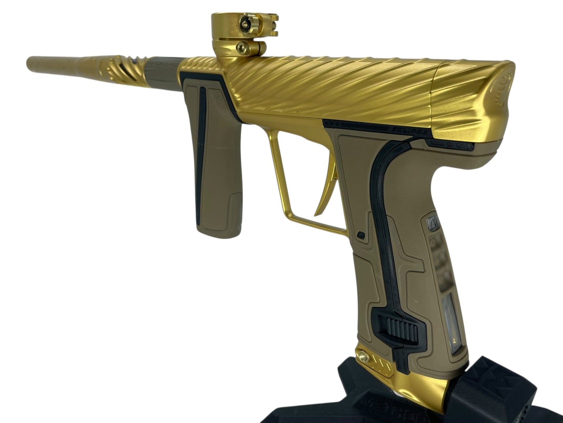 Used Planet Eclipse Twister R5 Paintball Gun Gold Paintball Gun from CPXBrosPaintball Buy/Sell/Trade Paintball Markers, New Paintball Guns, Paintball Hoppers, Paintball Masks, and Hormesis Headbands