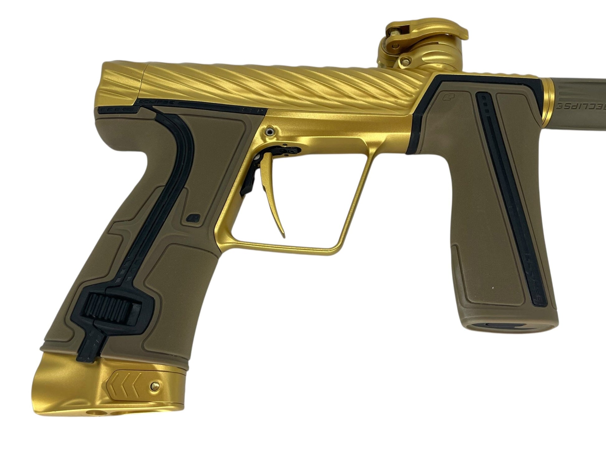 Used Planet Eclipse Twister R5 Paintball Gun Gold Paintball Gun from CPXBrosPaintball Buy/Sell/Trade Paintball Markers, New Paintball Guns, Paintball Hoppers, Paintball Masks, and Hormesis Headbands
