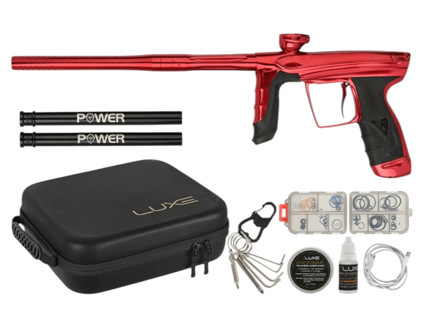 Used PRE ORDER NEW DLX LUXE AIRE -Gloss Red Paintball Gun from CPXBrosPaintball Buy/Sell/Trade Paintball Markers, New Paintball Guns, Paintball Hoppers, Paintball Masks, and Hormesis Headbands