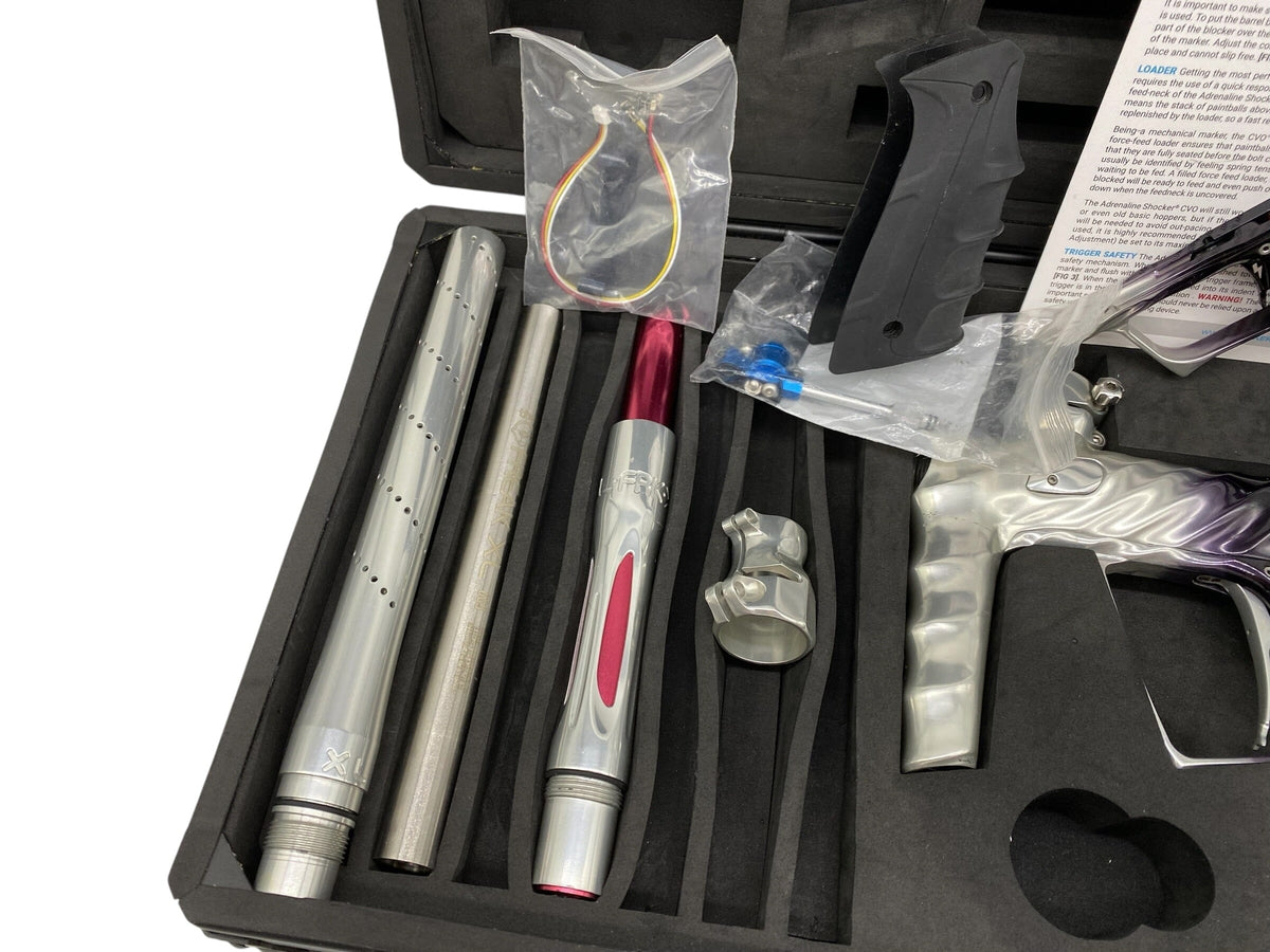 Used SP Shocker Adrenaline CVO+XLS Black To Clear Fade Paintball Gun Paintball Gun from CPXBrosPaintball Buy/Sell/Trade Paintball Markers, New Paintball Guns, Paintball Hoppers, Paintball Masks, and Hormesis Headbands