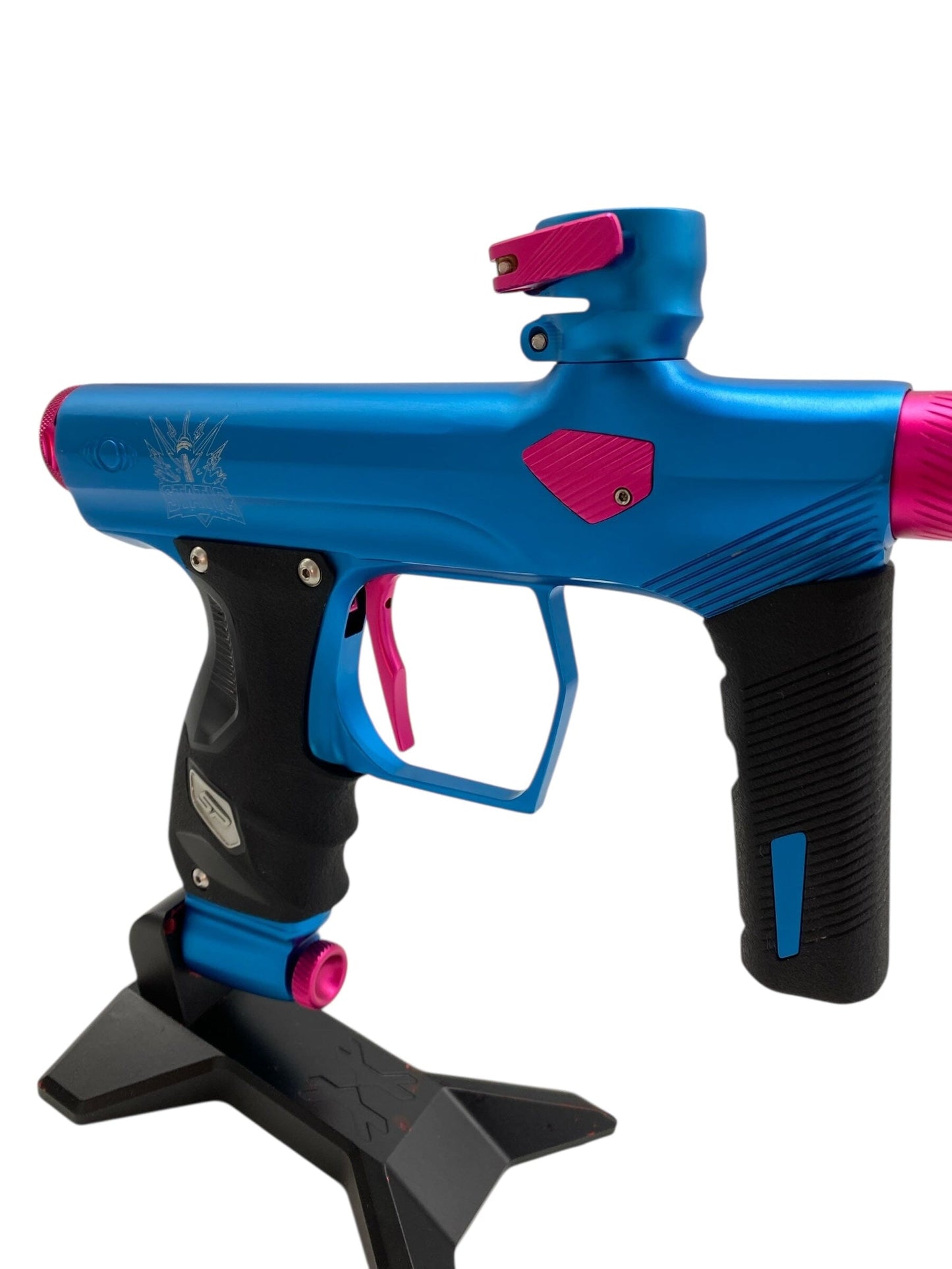Used Sp Shocker Era Paintball Gun Blue/Pink Paintball Gun from CPXBrosPaintball Buy/Sell/Trade Paintball Markers, New Paintball Guns, Paintball Hoppers, Paintball Masks, and Hormesis Headbands