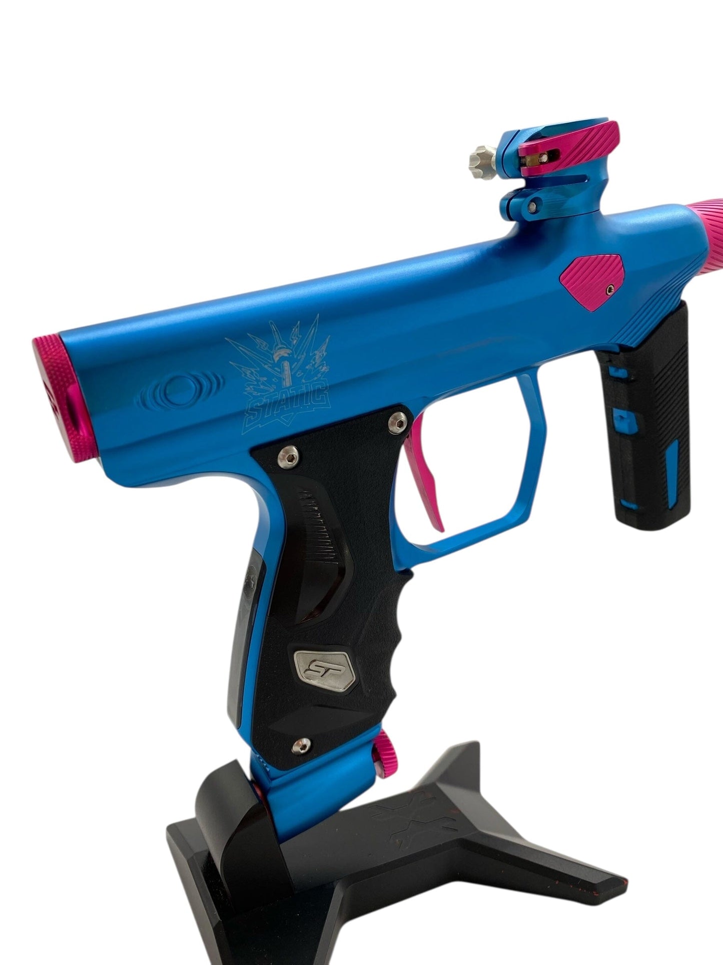 Used Sp Shocker Era Paintball Gun Blue/Pink Paintball Gun from CPXBrosPaintball Buy/Sell/Trade Paintball Markers, New Paintball Guns, Paintball Hoppers, Paintball Masks, and Hormesis Headbands