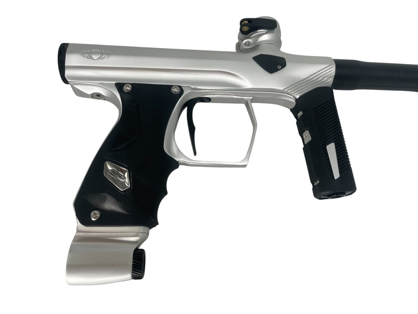 Used Sp Shocker Era Paintball Gun Silver/Black Paintball Gun from CPXBrosPaintball Buy/Sell/Trade Paintball Markers, New Paintball Guns, Paintball Hoppers, Paintball Masks, and Hormesis Headbands
