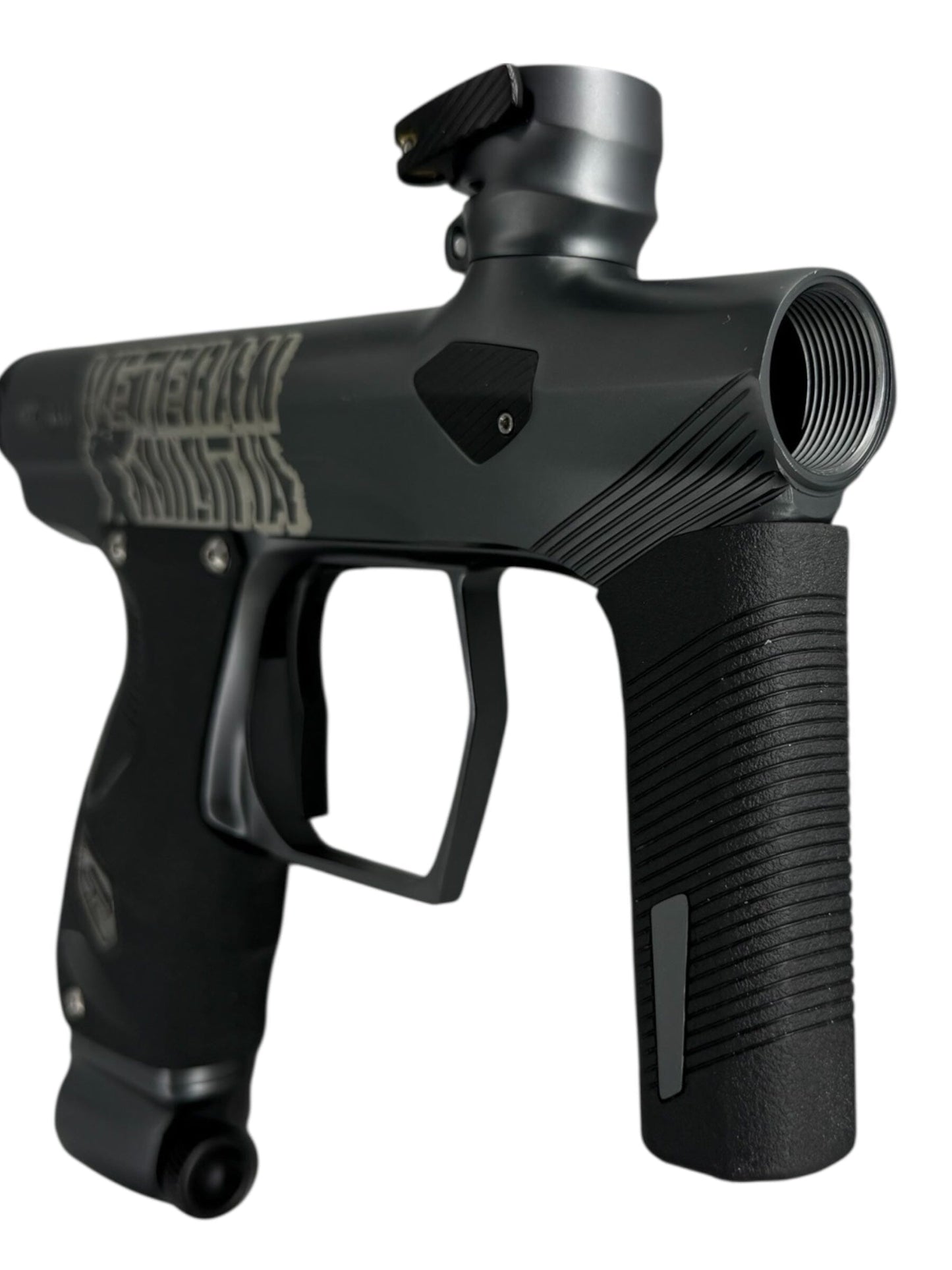 Used Sp Shocker Era Paintball Gun Veteren Militia Grey Paintball Gun from CPXBrosPaintball Buy/Sell/Trade Paintball Markers, New Paintball Guns, Paintball Hoppers, Paintball Masks, and Hormesis Headbands