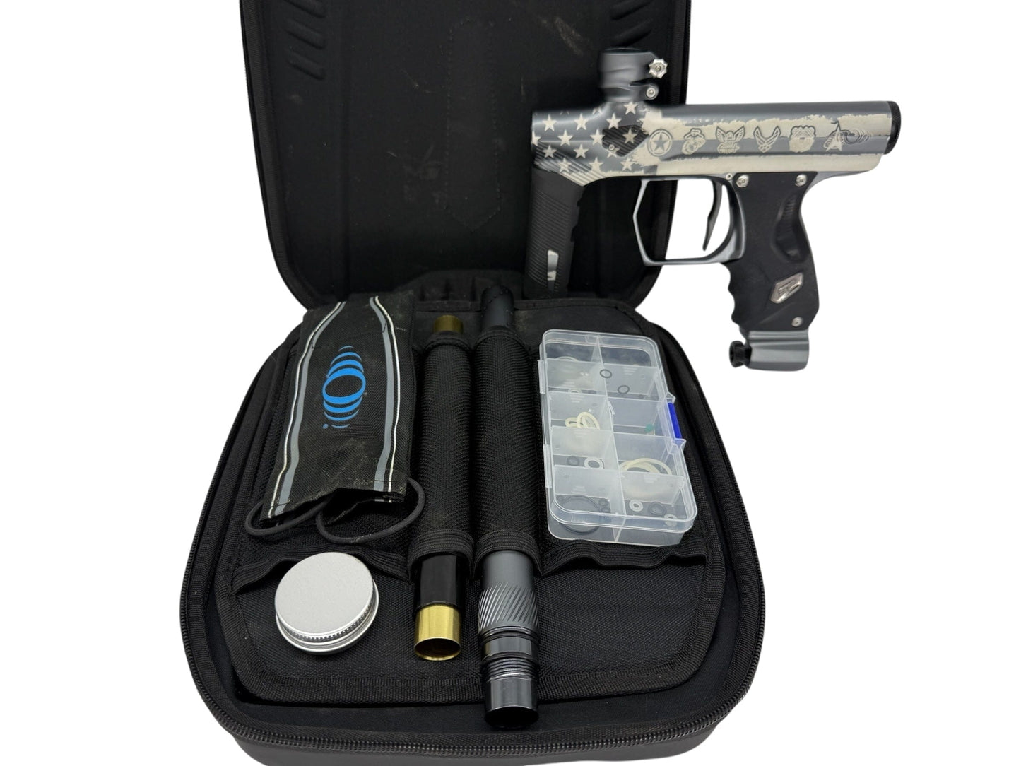 Used Sp Shocker Era Paintball Gun Veteren Militia Grey Paintball Gun from CPXBrosPaintball Buy/Sell/Trade Paintball Markers, New Paintball Guns, Paintball Hoppers, Paintball Masks, and Hormesis Headbands