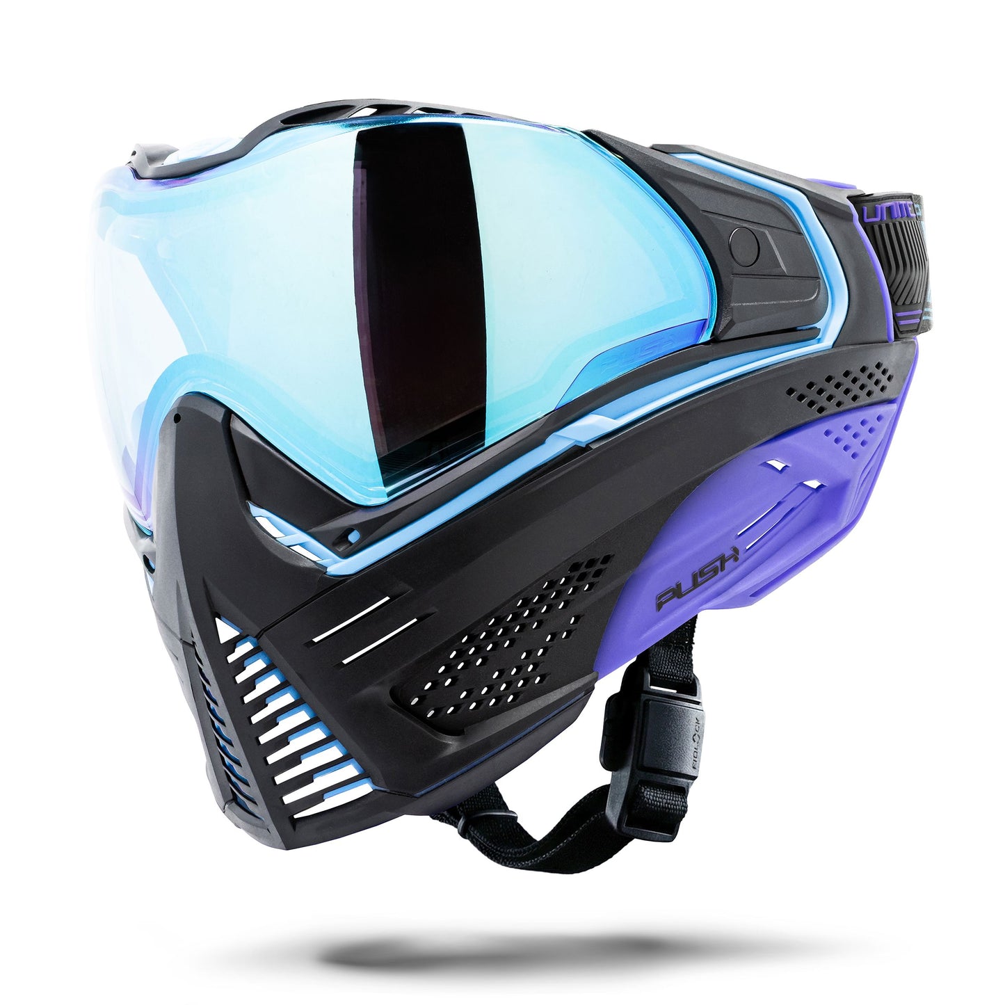 Used Unite Goggle Mk II - Nebula (Black/Turq/Purple) - Blue Lens Paintball Gun from HK Army Clothing Buy/Sell/Trade Paintball Markers, New Paintball Guns, Paintball Hoppers, Paintball Masks, and Hormesis Headbands