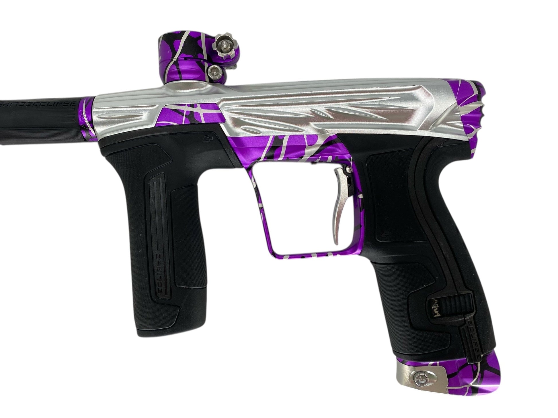 Used USED Planet Eclipse Project G Cs2 Paintball Gun Silver Purple Splash Paintball Gun from Matrix Paintball Buy/Sell/Trade Paintball Markers, New Paintball Guns, Paintball Hoppers, Paintball Masks, and Hormesis Headbands