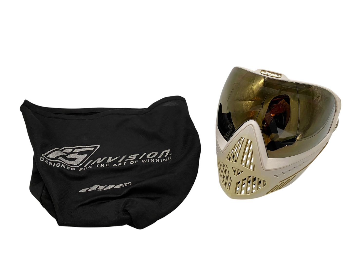 Dye i5 White/Gold Paintball Mask Goggles