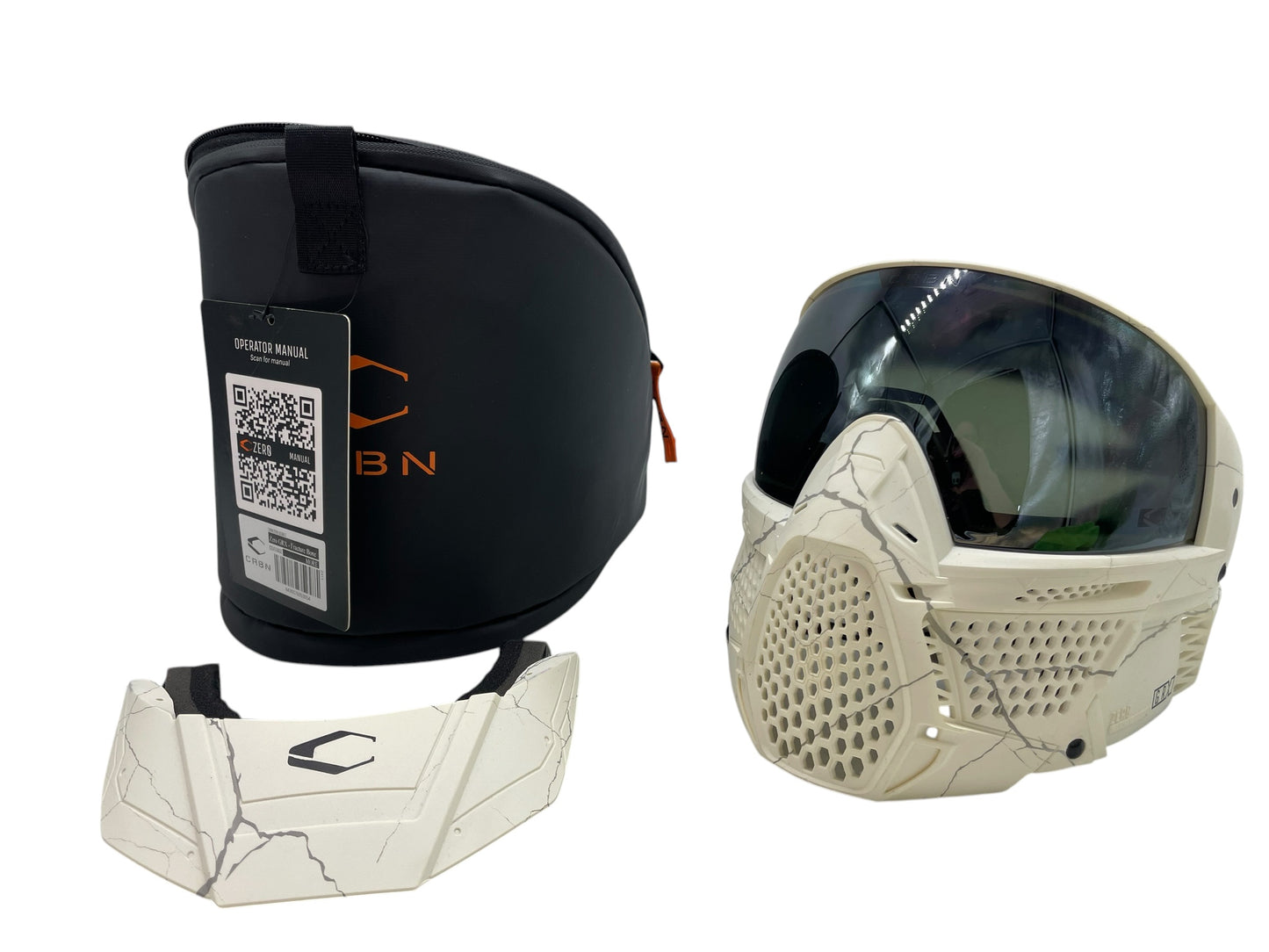 Carbon CRBN Zero GRX Paintball Mask (More Coverage) - Fracture Bone