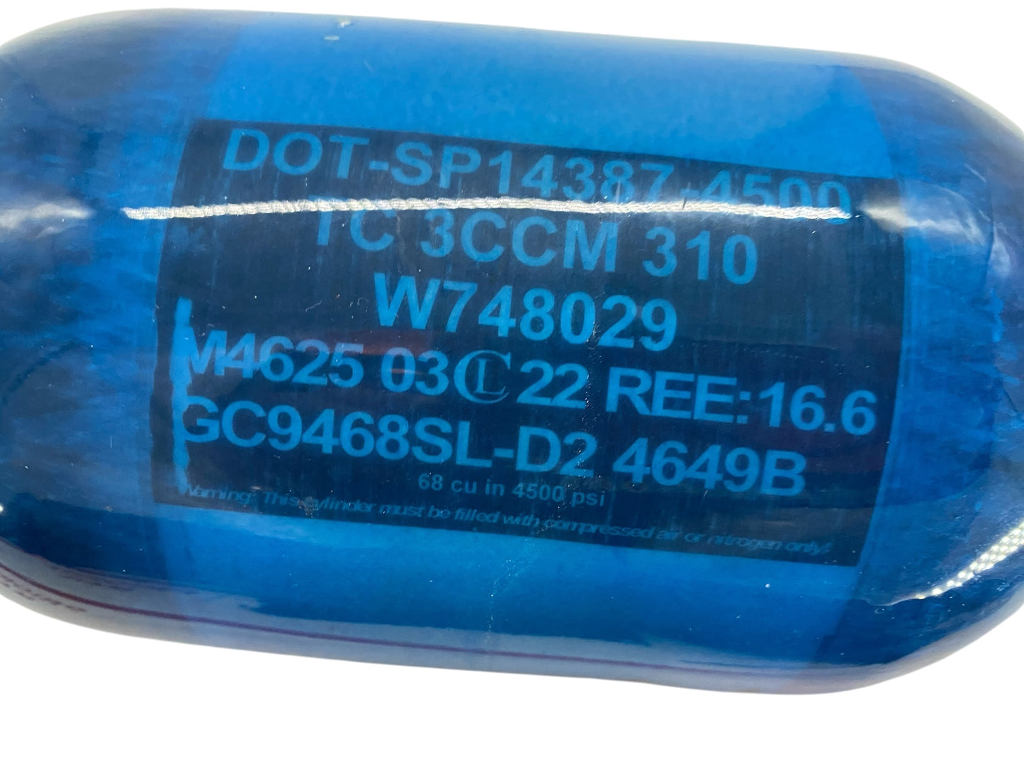 Ninja 68/4500 Paintball Tank Blue