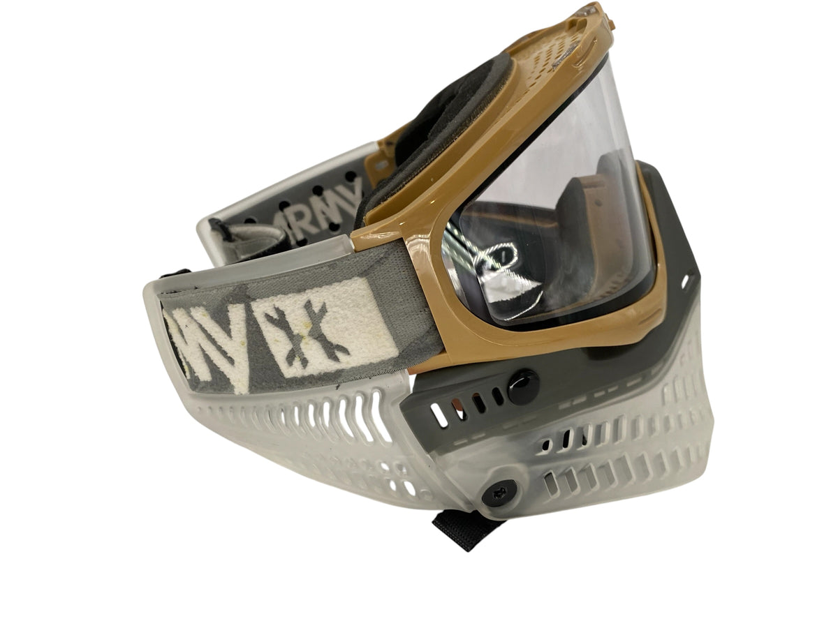Jt Pro flex Paintball Mask Goggle Clear Grey Brown