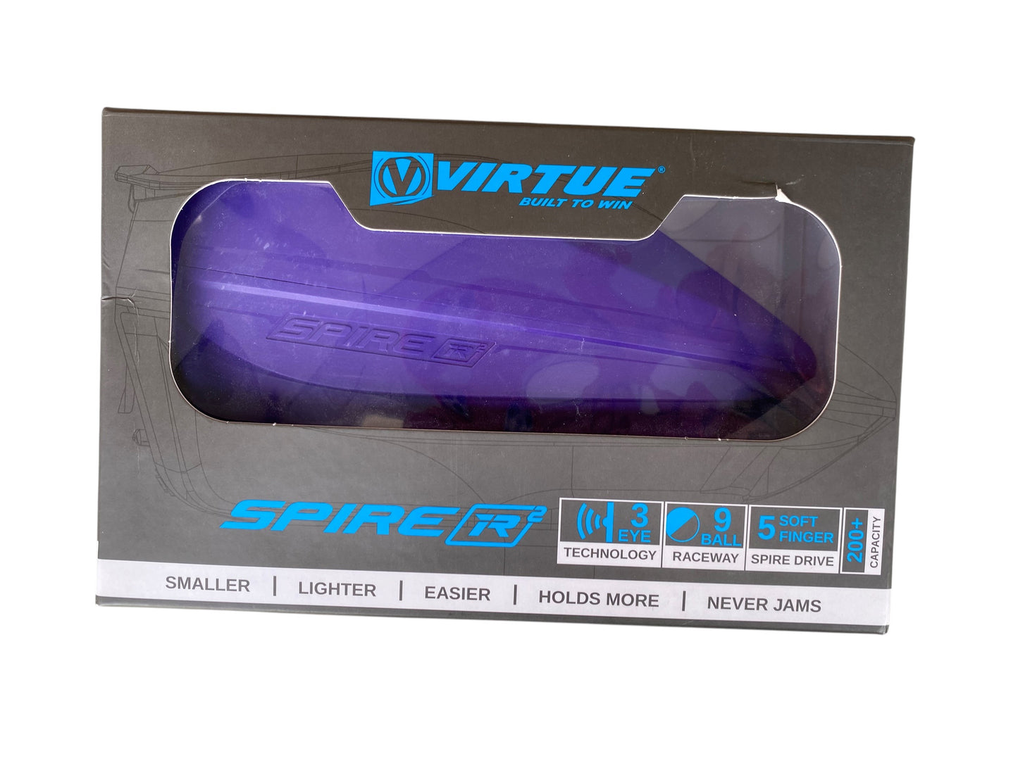 Virtue Spire ir2 Paintball Hopper Loader Purple