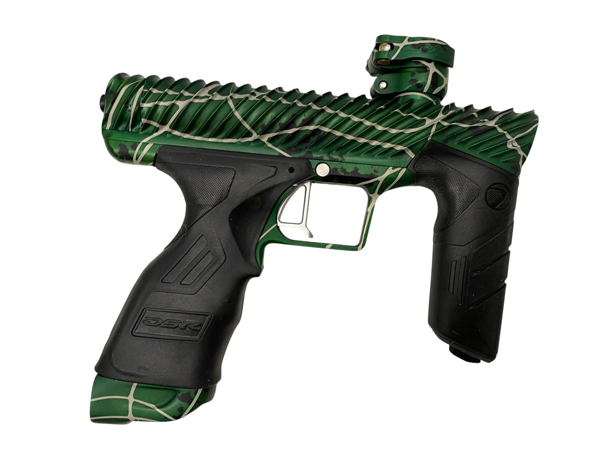 Dye DSR+ TWISTER Green Splash + Matching Mech Paintball Gun