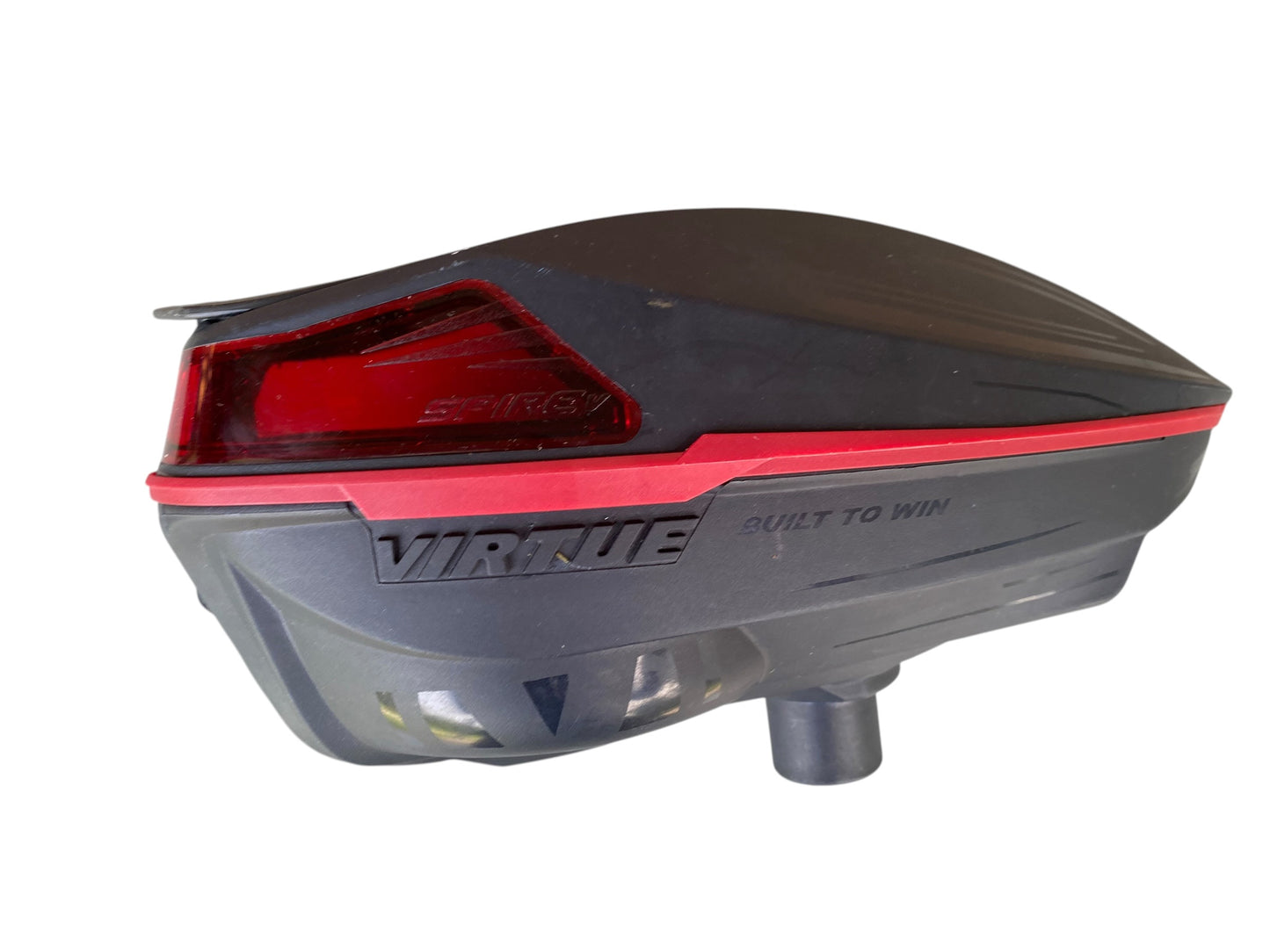 Virtue Spire 5 Black/Red Paintball Hopper Loader