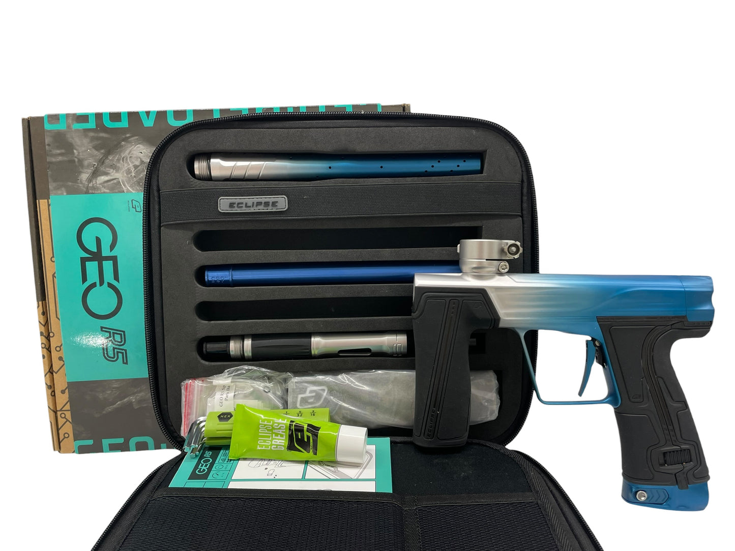 Planet Eclipse Geo R5 Blue To Silver Fade Paintball Gun