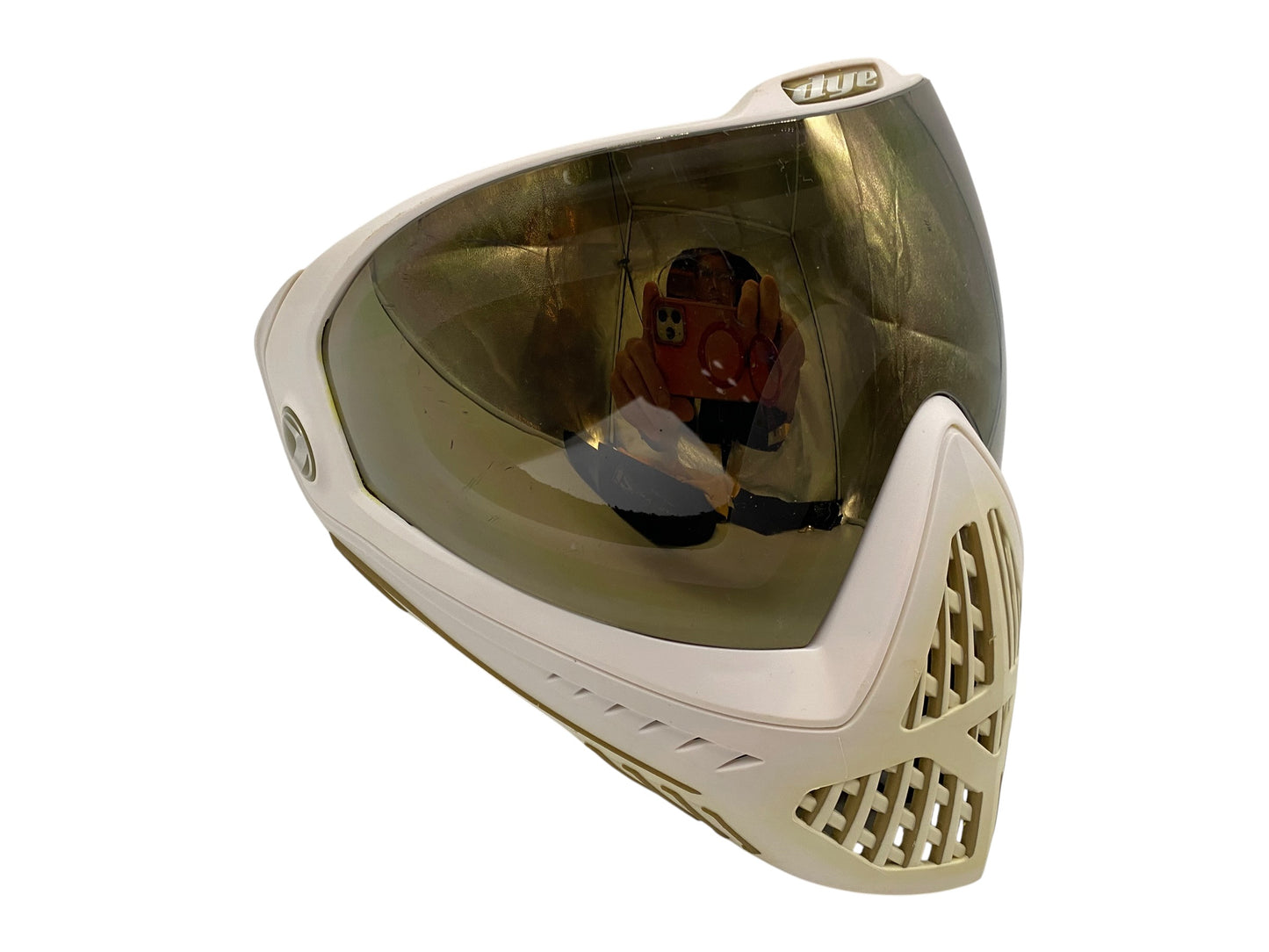 Dye i5 White/Gold Paintball Mask Goggles