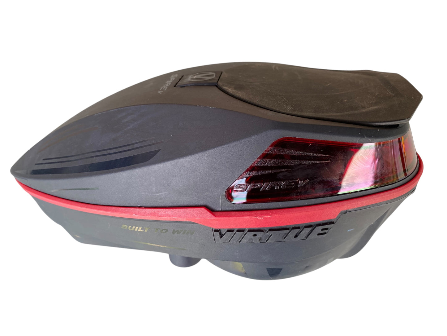 Virtue Spire 5 Black/Red Paintball Hopper Loader