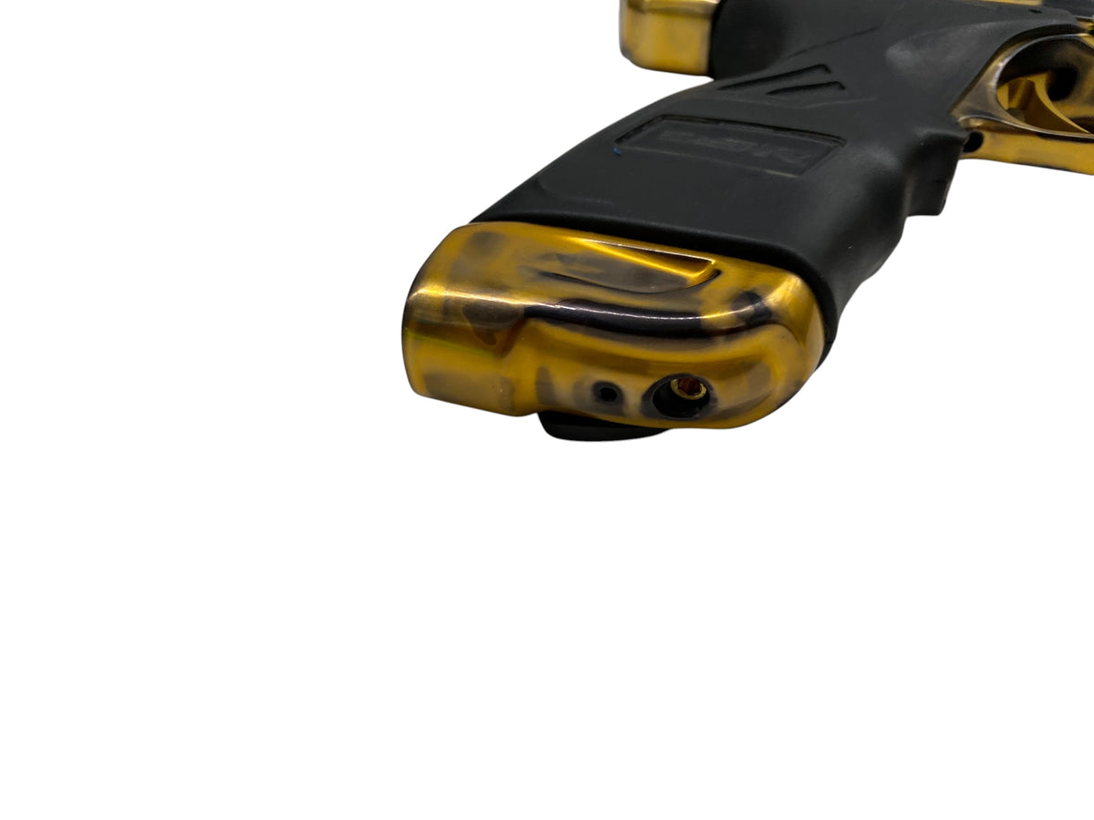 Dye Dark Edition DSR Black/Gold Acid Was + Matching Mech Frame Paintball Gun