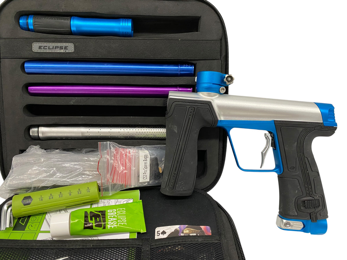 Planet Eclipse CS3 Pro Silver/Blue Paintball Gun