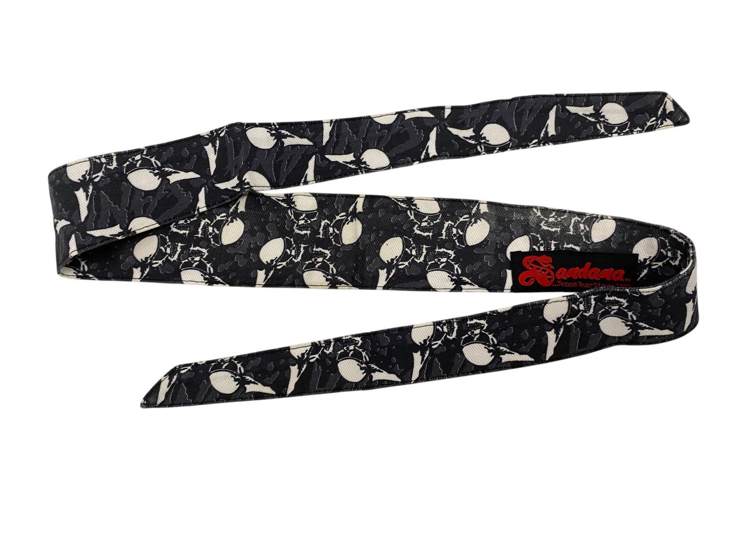 Sandana Headband Black Flying Skulls