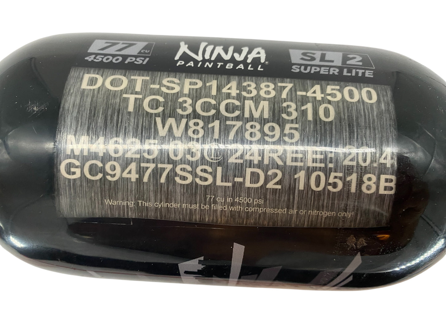 Aftershock Ninja Sl2 Paintball Tank 77/4500