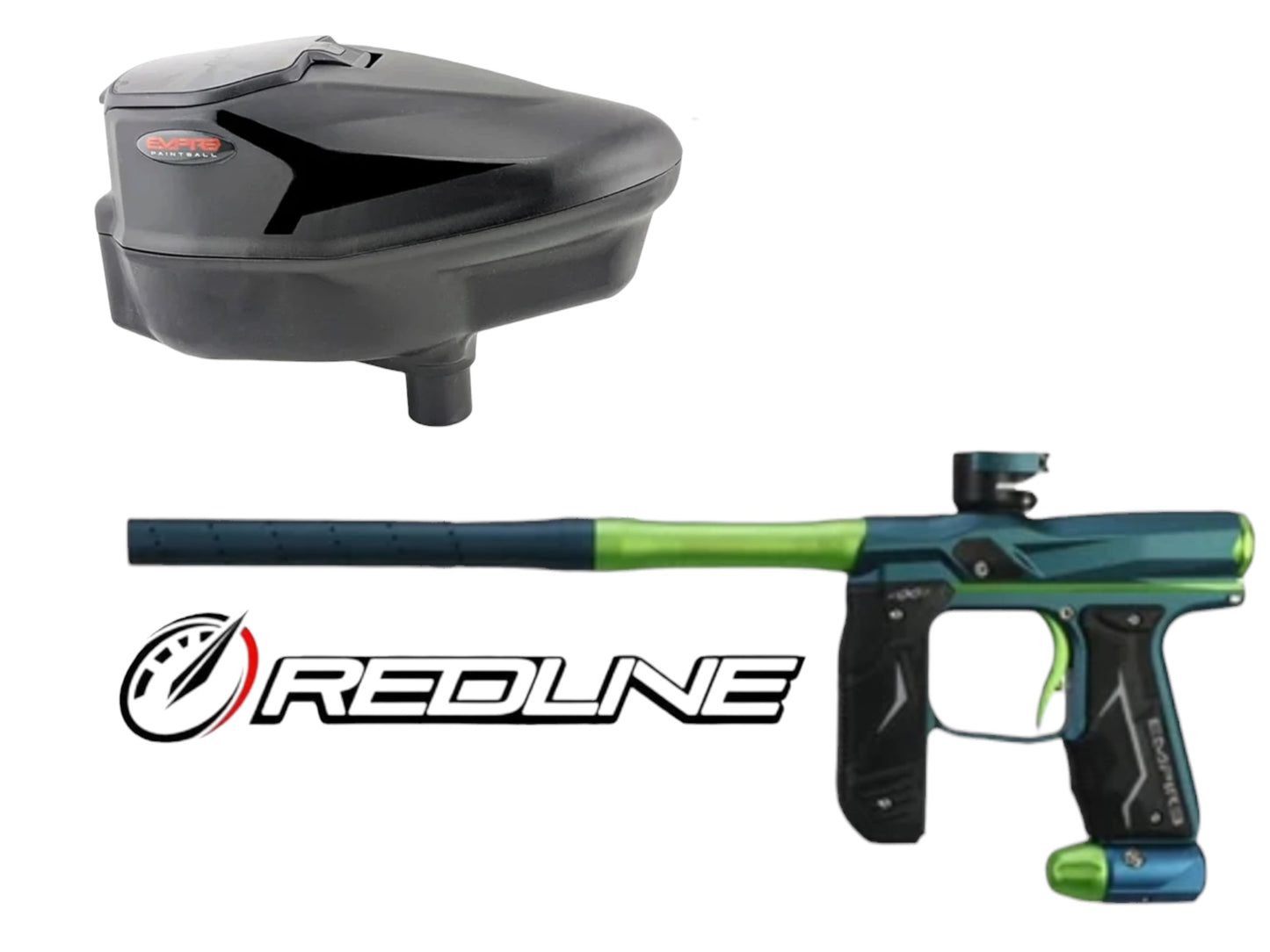 NEW Empire Axe 2.0 Paintball Gun with Redline OLED & Halo Pro Combo Admiral Blue/Cadium