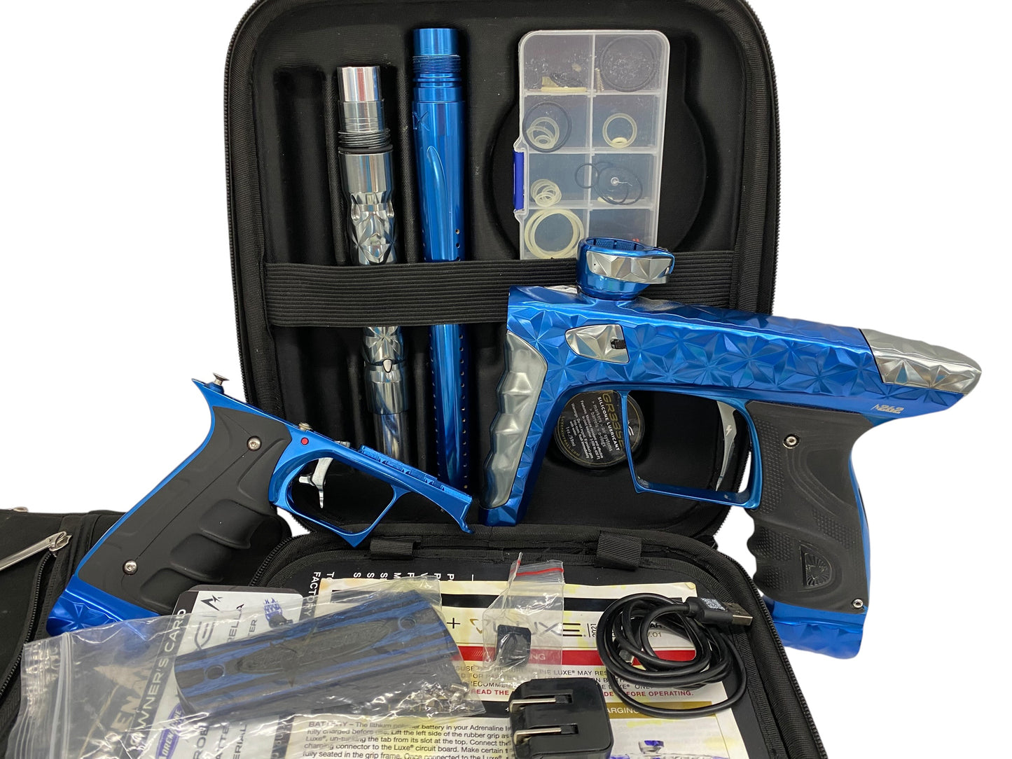 DLX LUXE Adrenaline TM40 Blue/Grey Paintball Gun