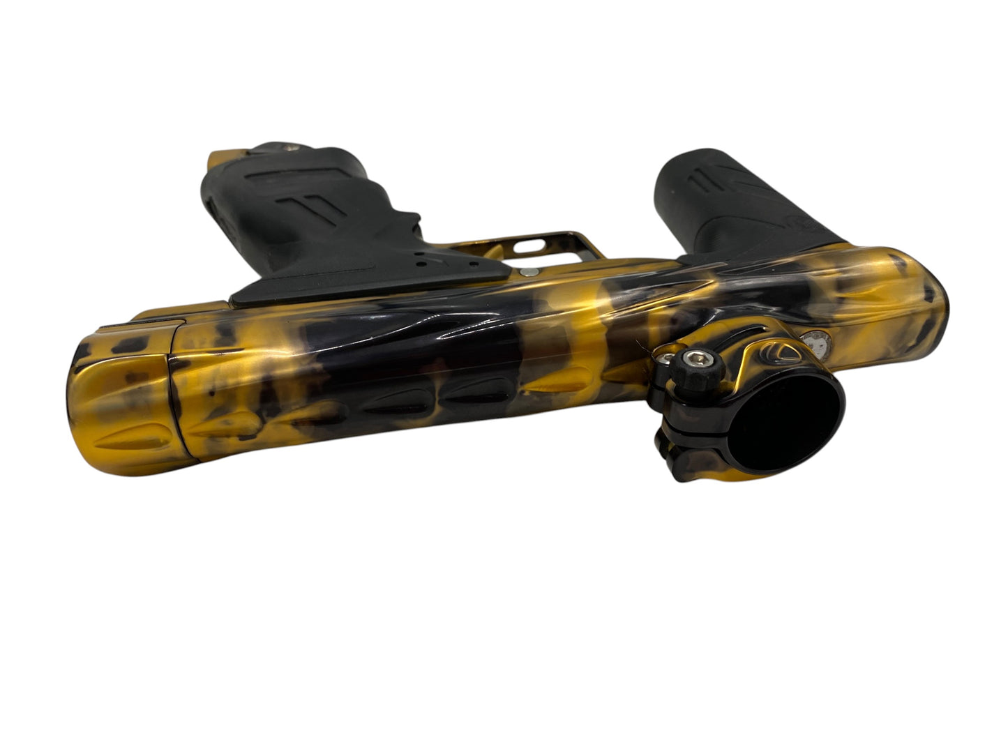 Dye Dark Edition DSR Black/Gold Acid Was + Matching Mech Frame Paintball Gun