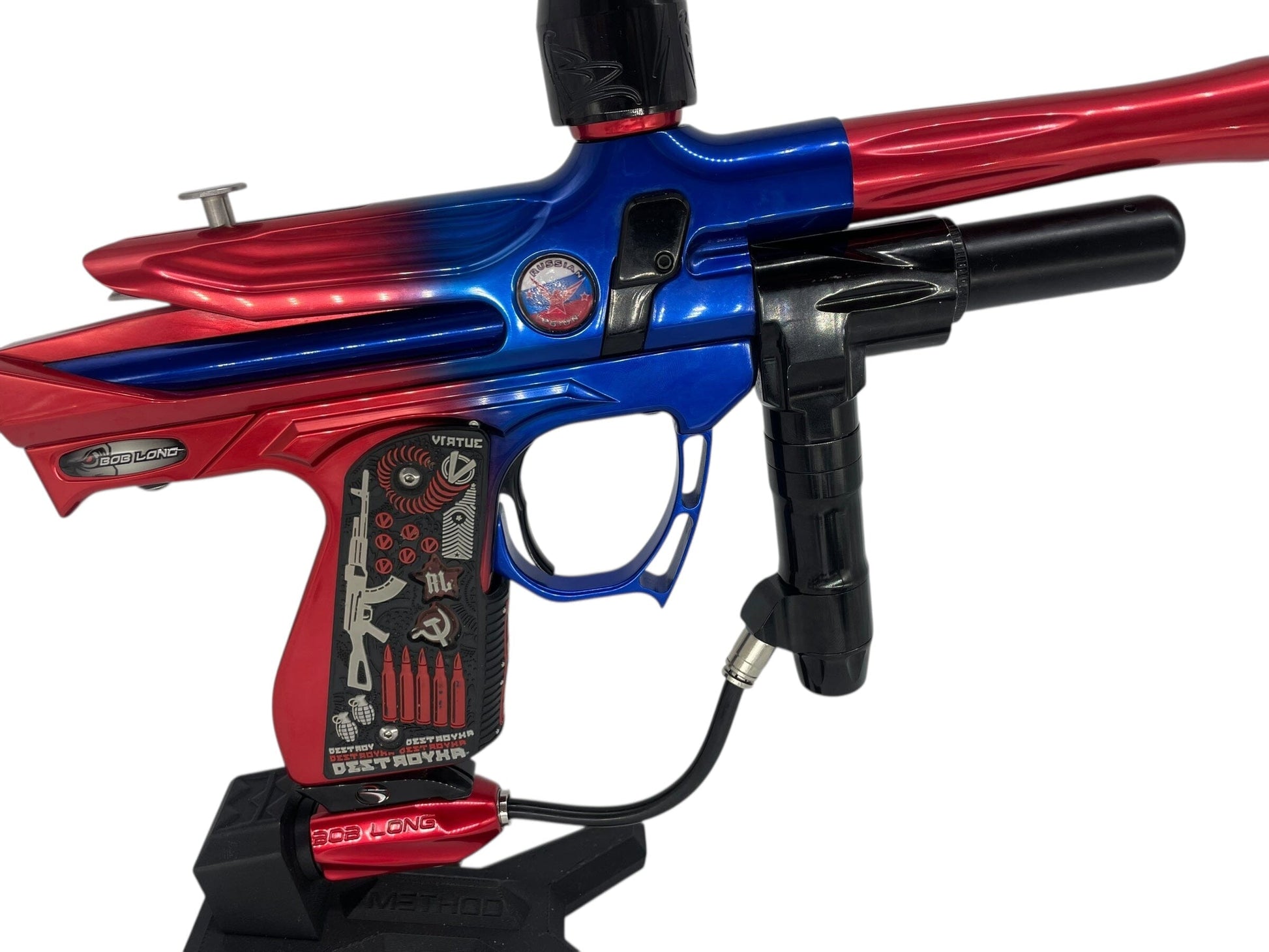 Used 2005 Bob Long Russian Legion Intimidator Paintball Gun Blue/Red Fade Paintball Gun from CPXBrosPaintball Buy/Sell/Trade Paintball Markers, New Paintball Guns, Paintball Hoppers, Paintball Masks, and Hormesis Headbands