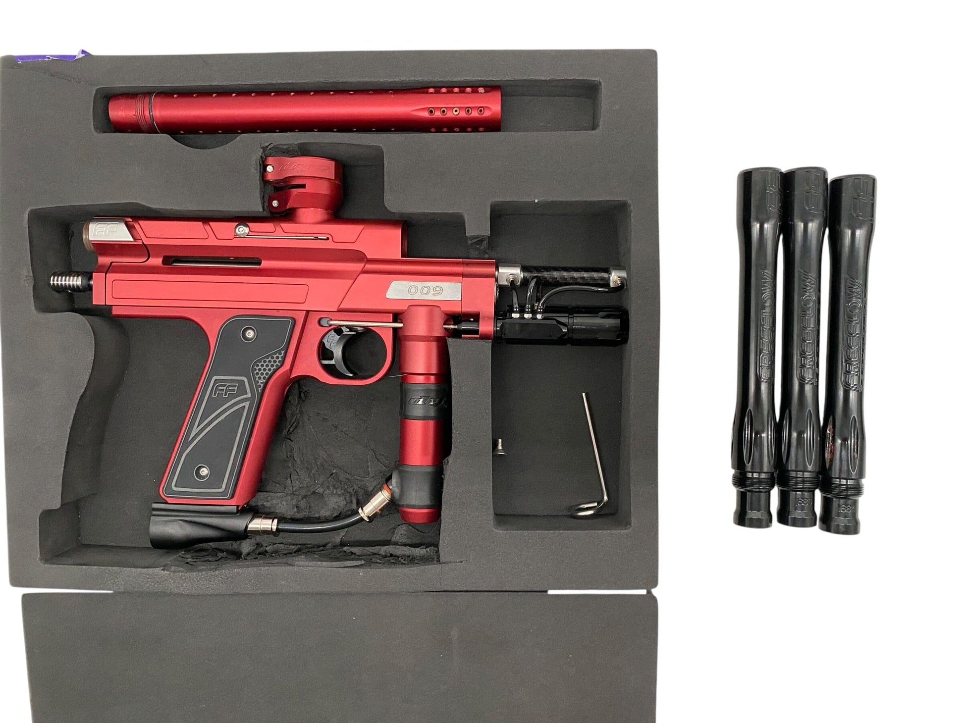 Used 2019 FreeFlow Clutch #9 Paintball Gun Matte Red Paintball Gun from CPXBrosPaintball Buy/Sell/Trade Paintball Markers, New Paintball Guns, Paintball Hoppers, Paintball Masks, and Hormesis Headbands