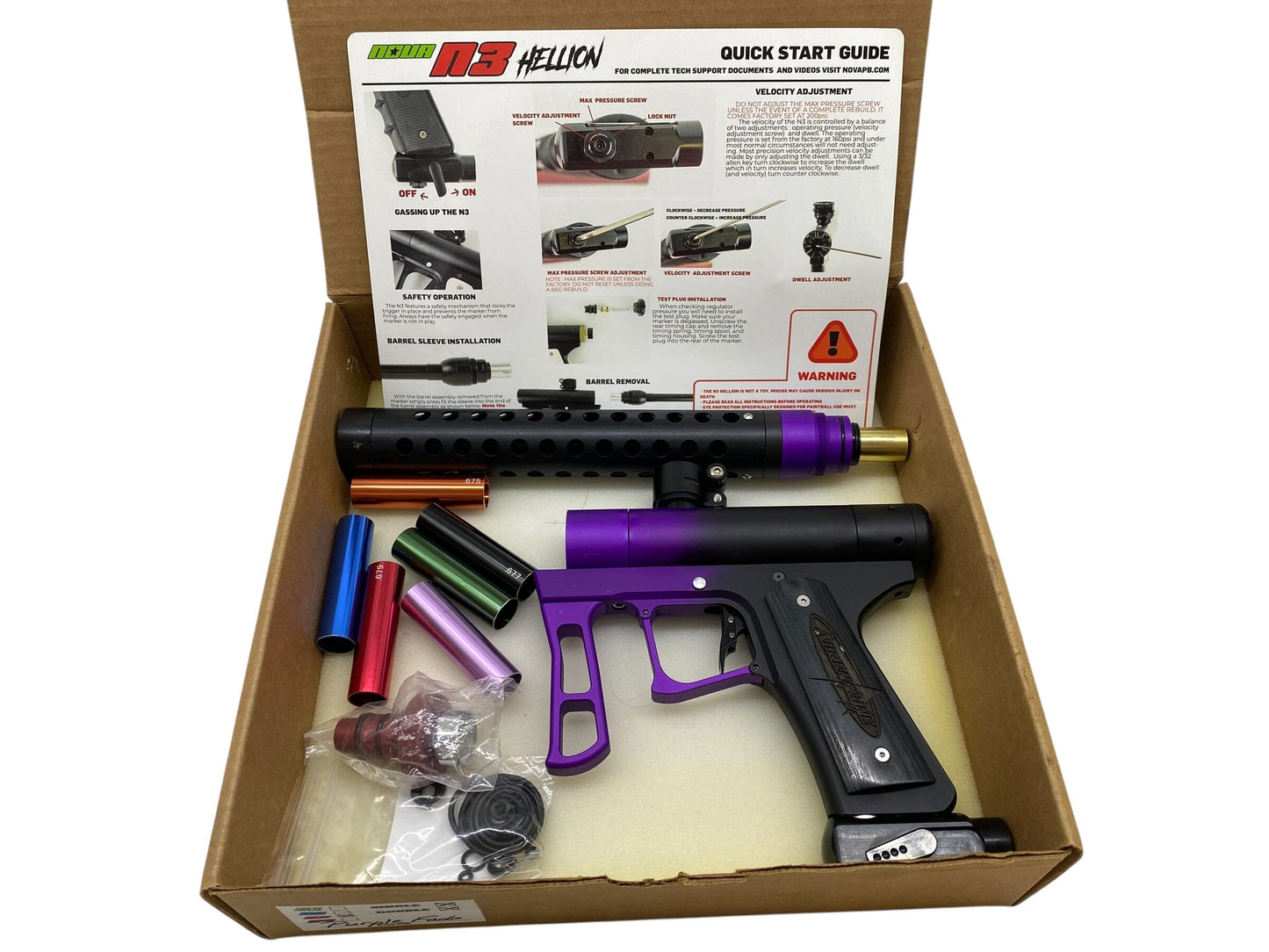 Used 2024 - N3 HELLION - Purple / Black Fade with Shroud Paintball Gun from CPXBrosPaintball Buy/Sell/Trade Paintball Markers, New Paintball Guns, Paintball Hoppers, Paintball Masks, and Hormesis Headbands