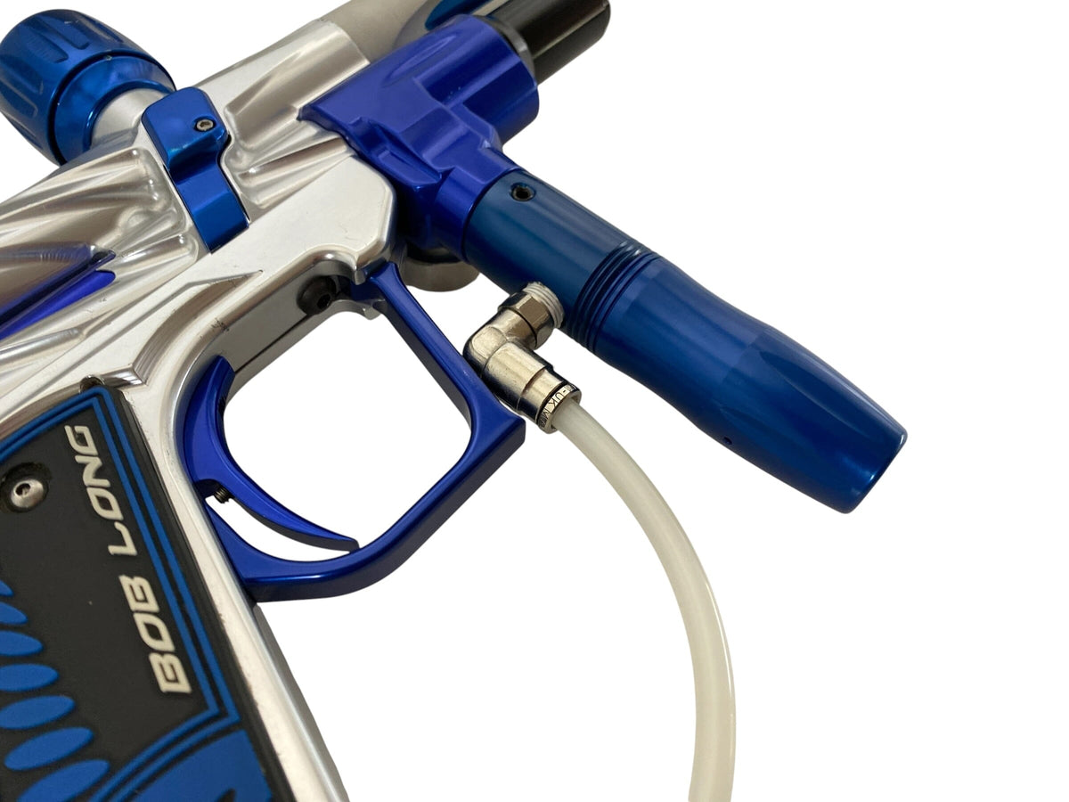 Used 2k5 Bob Long Intimidator Ripper 2 silver blue Paintball Gun Paintball Gun from CPXBrosPaintball Buy/Sell/Trade Paintball Markers, New Paintball Guns, Paintball Hoppers, Paintball Masks, and Hormesis Headbands