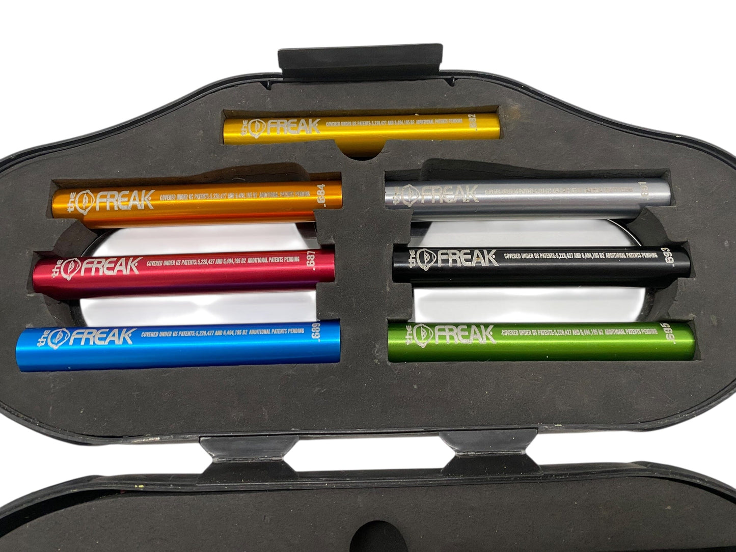 Used 7 Freak Barrel Inserts with Case Paintball Gun from CPXBrosPaintball Buy/Sell/Trade Paintball Markers, New Paintball Guns, Paintball Hoppers, Paintball Masks, and Hormesis Headbands