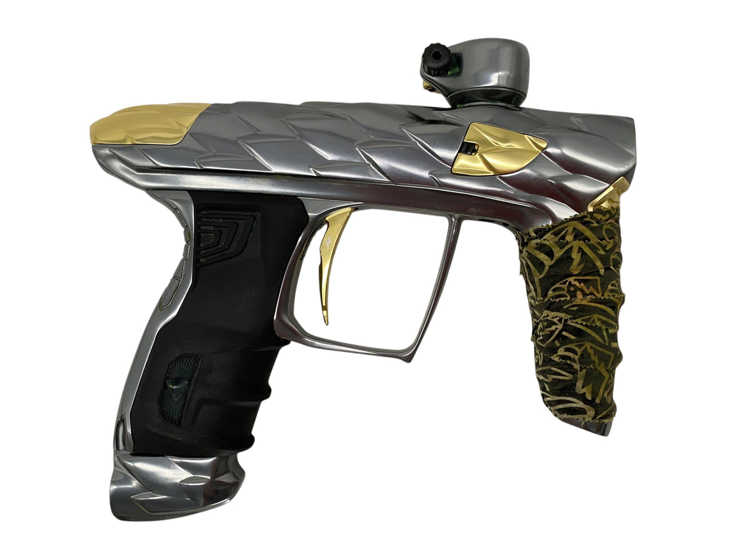 Used Adrenaline DLX Luxe Idol Pewter/Gold Paintball Gun Paintball Gun from CPXBrosPaintball Buy/Sell/Trade Paintball Markers, New Paintball Guns, Paintball Hoppers, Paintball Masks, and Hormesis Headbands