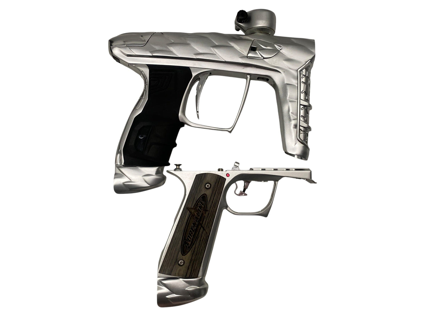 Used Adrenaline DLX Luxe Idol Silver/Silver Paintball Gun with Mech Frame Paintball Gun from CPXBrosPaintball Buy/Sell/Trade Paintball Markers, New Paintball Guns, Paintball Hoppers, Paintball Masks, and Hormesis Headbands