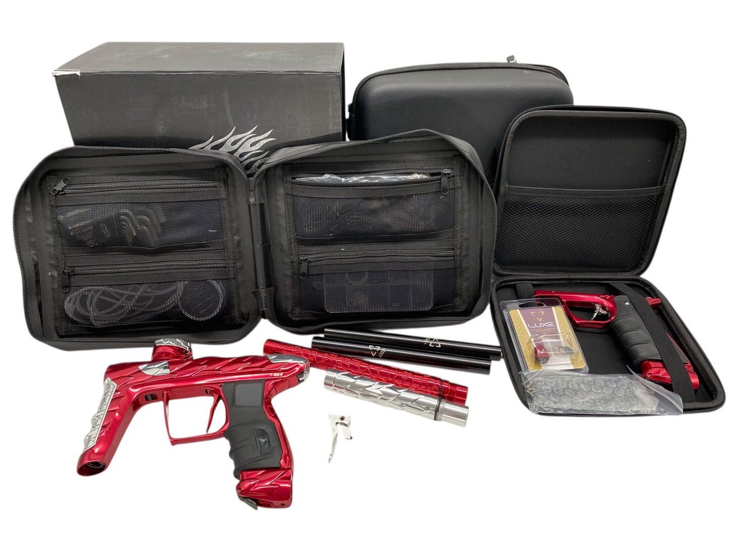 Used Adrenaline Luxe Idol Paintball Gun with Mech Frame Red/Silver Paintball Gun from CPXBrosPaintball Buy/Sell/Trade Paintball Markers, New Paintball Guns, Paintball Hoppers, Paintball Masks, and Hormesis Headbands