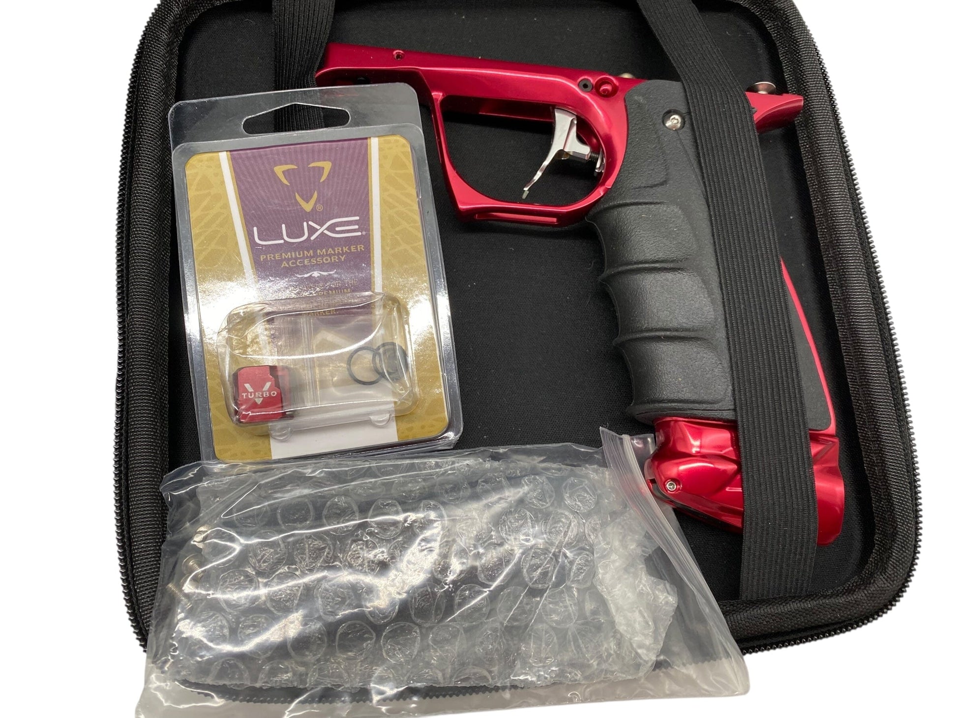 Used Adrenaline Luxe Idol Paintball Gun with Mech Frame Red/Silver Paintball Gun from CPXBrosPaintball Buy/Sell/Trade Paintball Markers, New Paintball Guns, Paintball Hoppers, Paintball Masks, and Hormesis Headbands