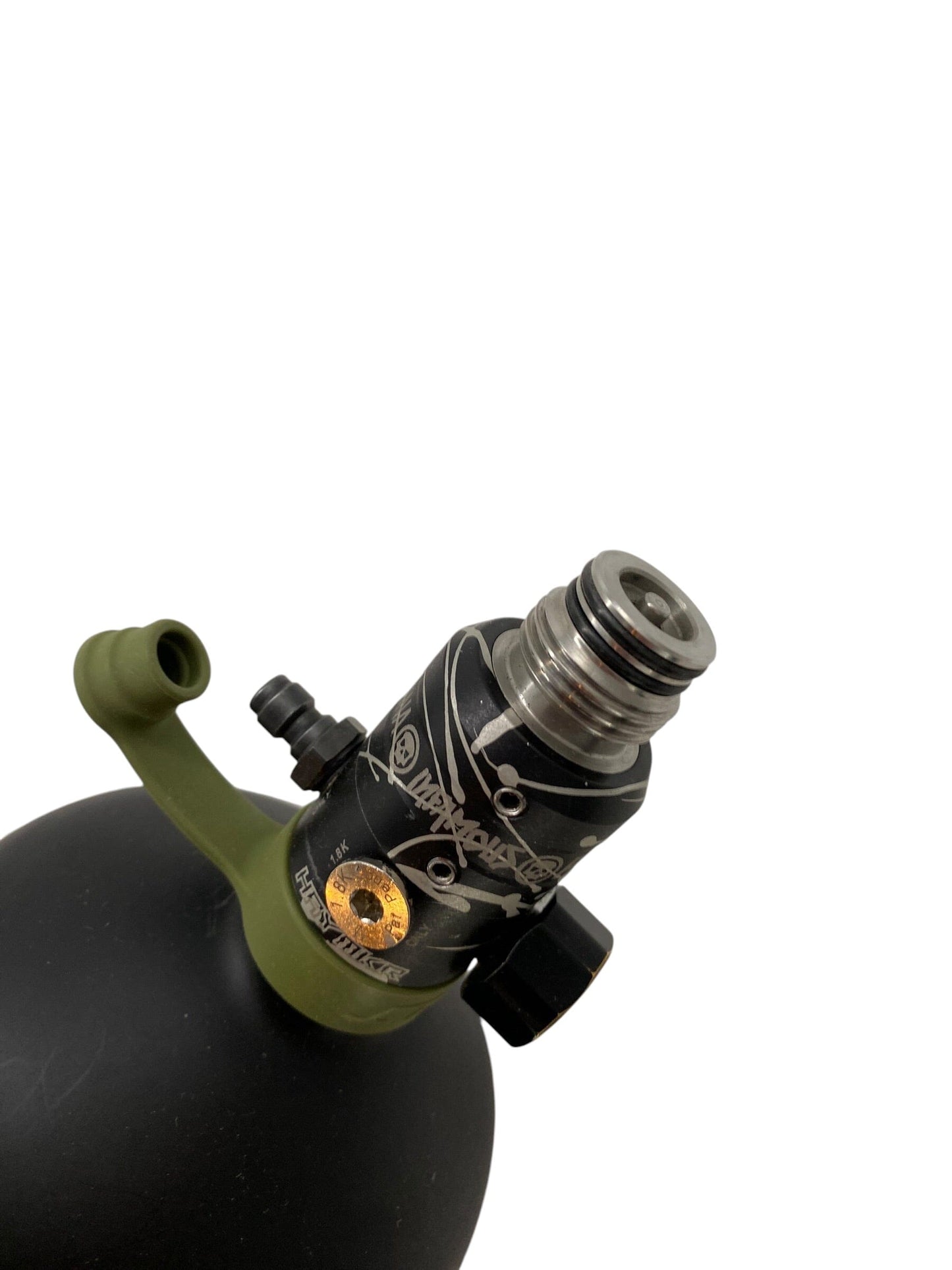 Used Alpha Air® 77ci "Surge" W/ Infamous HAYMKR Splash Reg Paintball Gun from CPXBrosPaintball Buy/Sell/Trade Paintball Markers, New Paintball Guns, Paintball Hoppers, Paintball Masks, and Hormesis Headbands