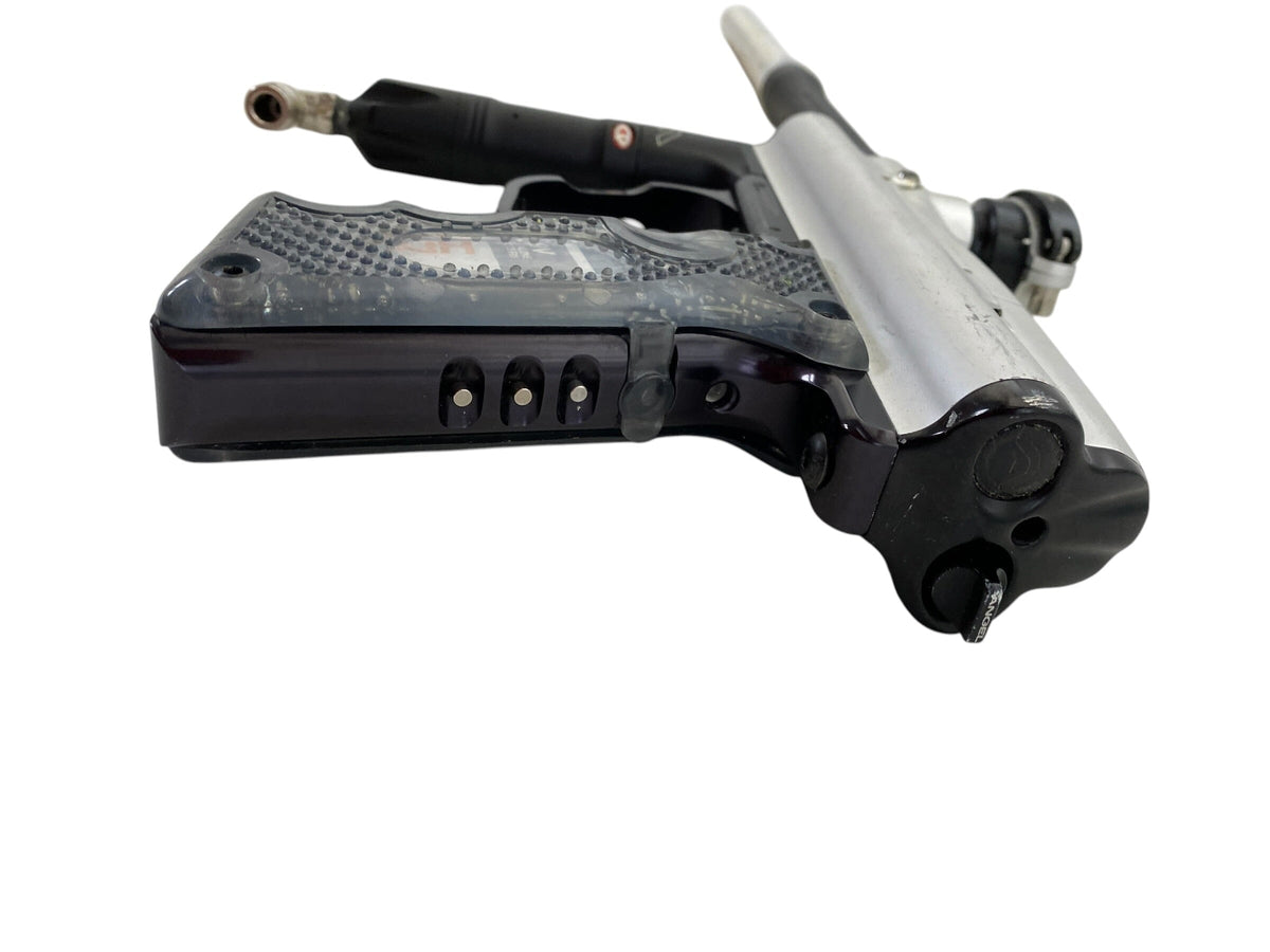 Used Angel A1 Fly Paintball Gun Silver/Black Paintball Gun from CPXBrosPaintball Buy/Sell/Trade Paintball Markers, New Paintball Guns, Paintball Hoppers, Paintball Masks, and Hormesis Headbands