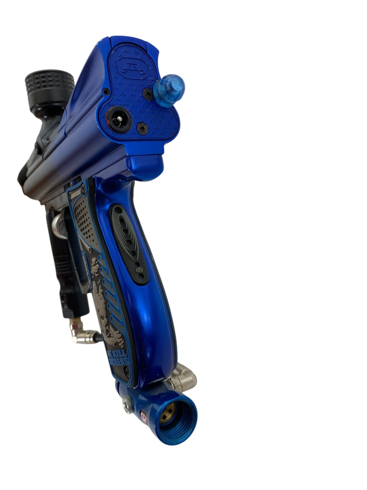 Used Angel A4 Paintball Gun Black Blue Fade Paintball Gun from CPXBrosPaintball Buy/Sell/Trade Paintball Markers, New Paintball Guns, Paintball Hoppers, Paintball Masks, and Hormesis Headbands