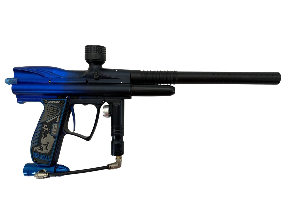 Used Angel A4 Paintball Gun Black Blue Fade Paintball Gun from CPXBrosPaintball Buy/Sell/Trade Paintball Markers, New Paintball Guns, Paintball Hoppers, Paintball Masks, and Hormesis Headbands