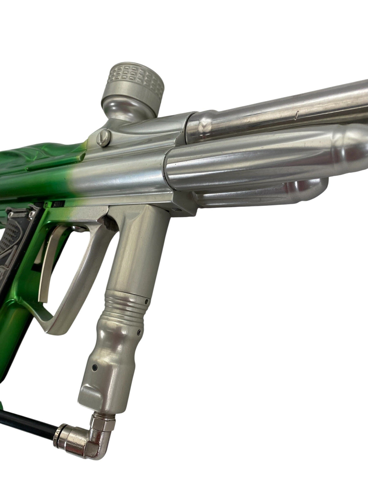 Used Angel A4 Paintball Gun Clear to Green Fade Paintball Gun from CPXBrosPaintball Buy/Sell/Trade Paintball Markers, New Paintball Guns, Paintball Hoppers, Paintball Masks, and Hormesis Headbands