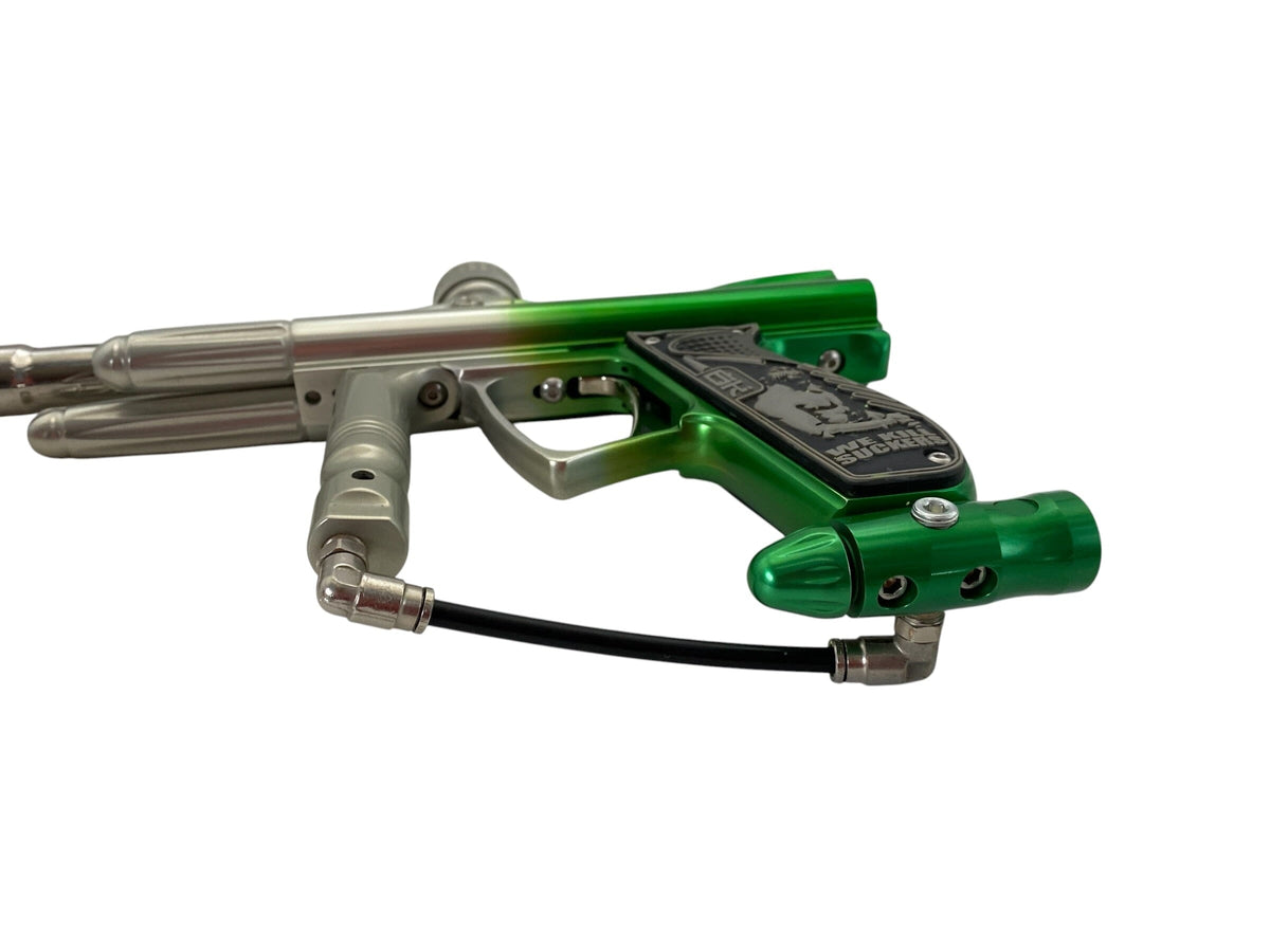 Used Angel A4 Paintball Gun Clear to Green Fade Paintball Gun from CPXBrosPaintball Buy/Sell/Trade Paintball Markers, New Paintball Guns, Paintball Hoppers, Paintball Masks, and Hormesis Headbands